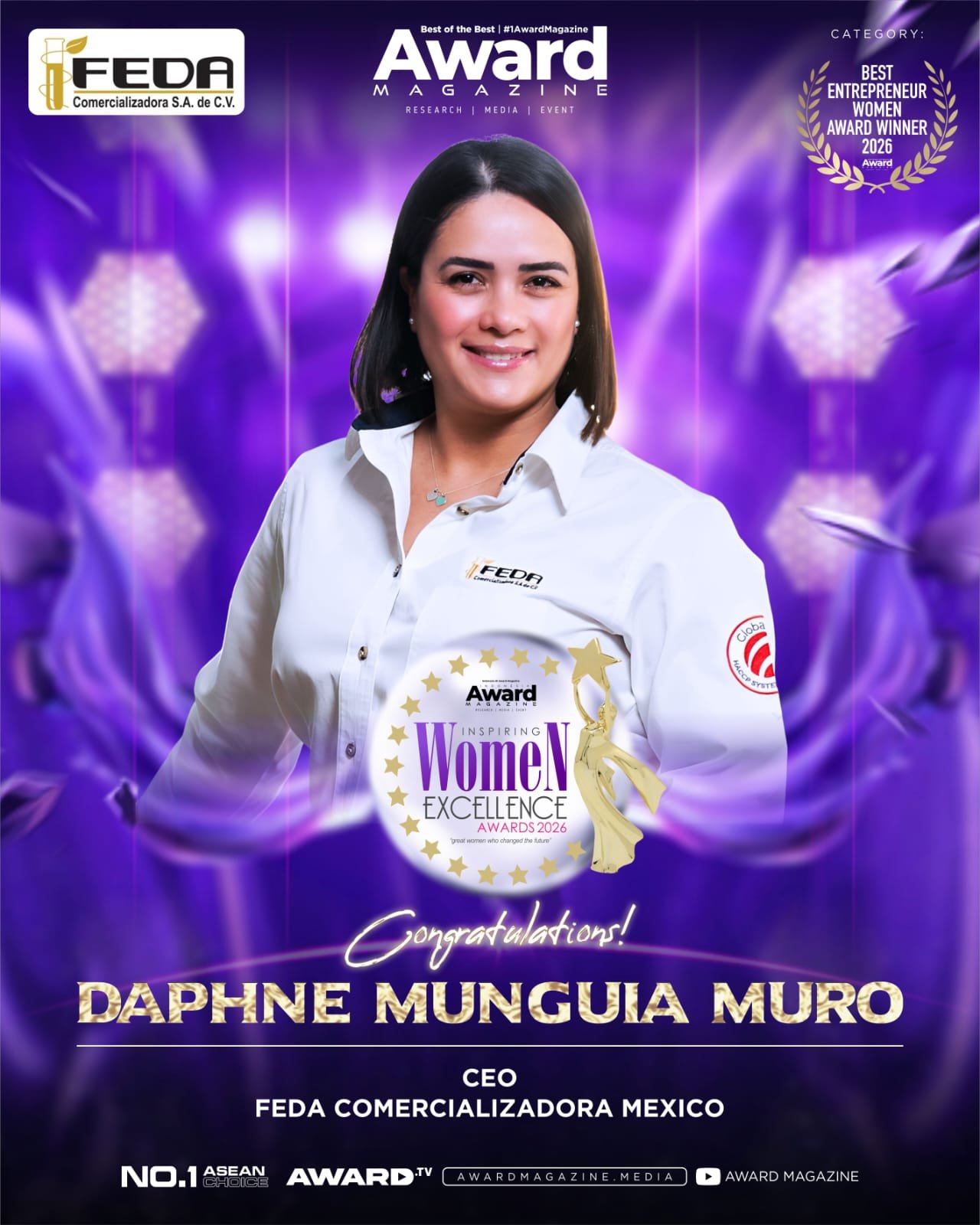 Mexican Business Leader Daphne Munguia Muro Receives Inspiring Women Excellence Award 2026 in Jakarta